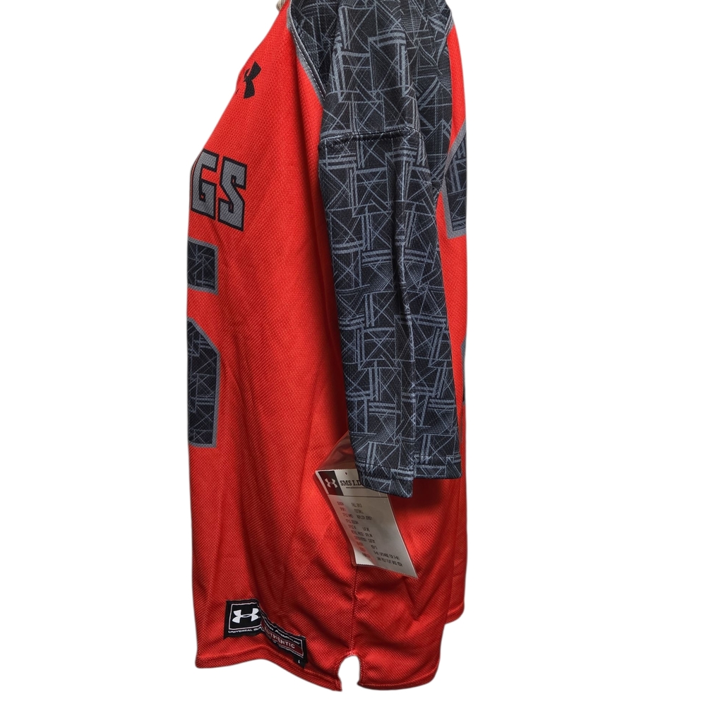 Under Armour NWT Men's Red and Black Mustangs Football Jersey - Picture 2 of 5